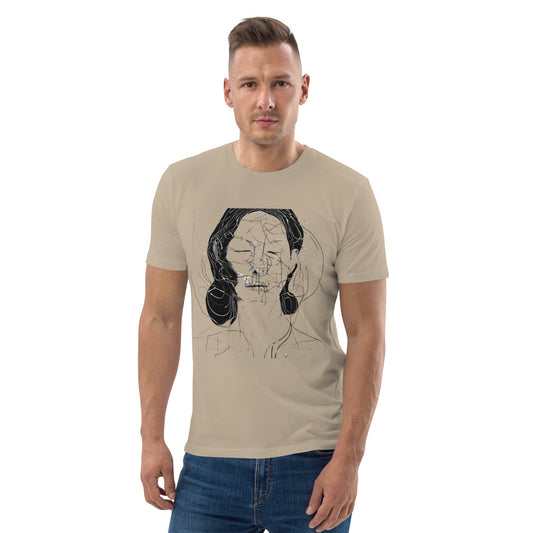 Lady portrait style 5, Unisex organic cotton t-shirt