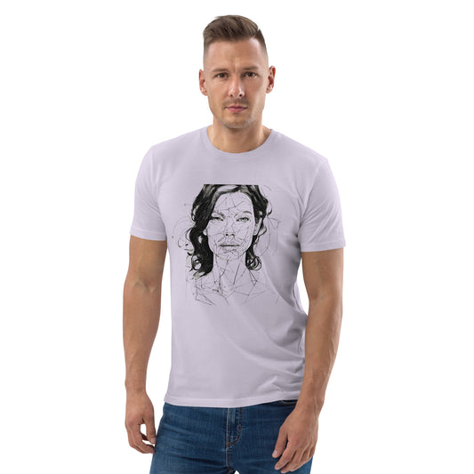 Lady portrait style 6, Unisex organic cotton t-shirt