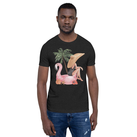 Lady beach time in watercolours Style 1, Unisex t-shirt